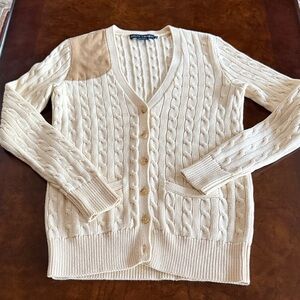 New Ralph Lauren Beige Cable Knit Cardigan